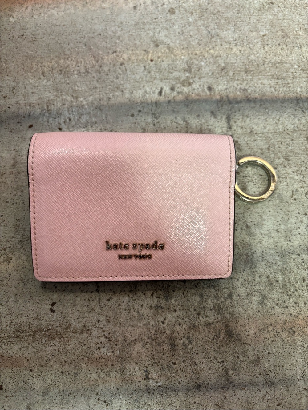 kate spade Pink Leather Key Ring Card Wallet